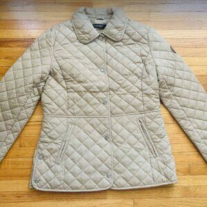 New w/tag Lauren by Ralph Lauren beiju silver logo button logo jacket S